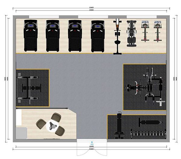 80平方健身房配置方案-广西星空xk体育健身器材有限公司